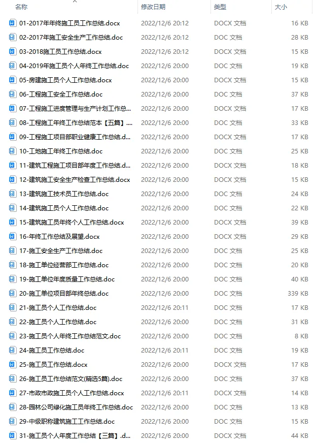 2024年最新 110套word版工程人年终总结打包下载
